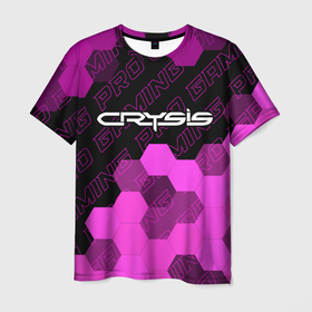 Мужская футболка 3D с принтом Crysis pro gaming в Санкт-Петербурге, 100% полиэфир | прямой крой, круглый вырез горловины, длина до линии бедер | 