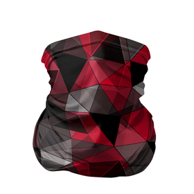 Бандана-труба 3D с принтом Красно серый геометрический в Тюмени, 100% полиэстер, ткань с особыми свойствами — Activecool | плотность 150‒180 г/м2; хорошо тянется, но сохраняет форму | abstract | black | geometric | gray | polygonal | red | red and black | red gray | triangles | абстрактный | геометрический | красно серый | красный | красный и черный | полигональный | серый | треугольники | черный
