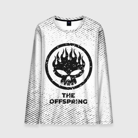 Мужской лонгслив 3D с принтом The Offspring с потертостями на светлом фоне в Екатеринбурге, 100% полиэстер | длинные рукава, круглый вырез горловины, полуприлегающий силуэт | 