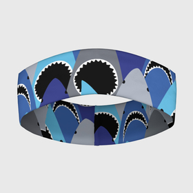 Повязка на голову 3D с принтом Пасть акулы  паттерн в Новосибирске,  |  | jaw | pattern | shark | teeth | акула | зубы | пасть | паттерн