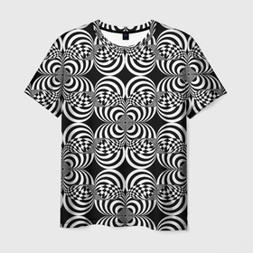 Мужская футболка 3D с принтом Фракталы   оптическая иллюзия в Санкт-Петербурге, 100% полиэфир | прямой крой, круглый вырез горловины, длина до линии бедер | 3d | 3д | геометрия | гипно | оптическая иллюзия | паттерн | текстура | фракталы
