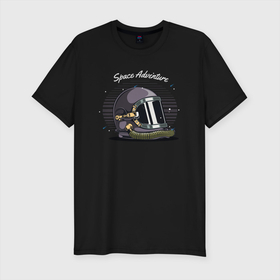 Мужская футболка хлопок Slim с принтом скафандр  космонавта , 92% хлопок, 8% лайкра | приталенный силуэт, круглый вырез ворота, длина до линии бедра, короткий рукав | nasa | космонавт | космос | скафандр | шлем космонавта