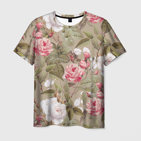 Мужская футболка 3D с принтом Белые и Красные Розы в Белгороде, 100% полиэфир | прямой крой, круглый вырез горловины, длина до линии бедер | flowers | rose | summer | белый | букет | красный | лето | природа | растение | розы | сад | садоводство | флора | цветы