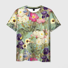 Мужская футболка 3D с принтом Красочные Цветы Лета в Белгороде, 100% полиэфир | прямой крой, круглый вырез горловины, длина до линии бедер | flowers | summer | букет | лето | природа | растение | сад | садоводство | флора | цветы
