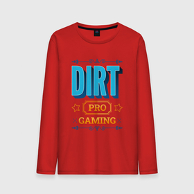 Мужской лонгслив хлопок с принтом Игра Dirt pro gaming в Петрозаводске, 100% хлопок |  | 