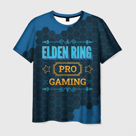 Мужская футболка 3D с принтом Игра Elden Ring: pro gaming в Екатеринбурге, 100% полиэфир | прямой крой, круглый вырез горловины, длина до линии бедер | 
