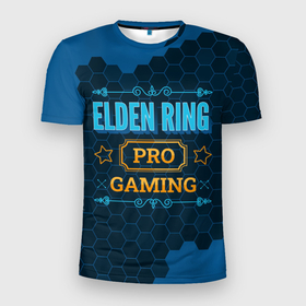 Мужская футболка 3D Slim с принтом Игра Elden Ring: pro gaming в Екатеринбурге, 100% полиэстер с улучшенными характеристиками | приталенный силуэт, круглая горловина, широкие плечи, сужается к линии бедра | 