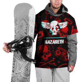 Накидка на куртку 3D с принтом Nazareth rock glitch в Кировске, 100% полиэстер |  | Тематика изображения на принте: 
