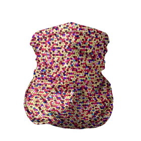 Бандана-труба 3D с принтом Цветное конфетти в Екатеринбурге, 100% полиэстер, ткань с особыми свойствами — Activecool | плотность 150‒180 г/м2; хорошо тянется, но сохраняет форму | Тематика изображения на принте: abstraction | color | confetti | pattern | абстракция | конфетти | паттерн | цвет