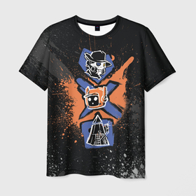 Мужская футболка 3D с принтом Граффити в стиле Любовь, смерть и роботы , 100% полиэфир | прямой крой, круглый вырез горловины, длина до линии бедер | Тематика изображения на принте: 