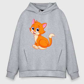 Мужское худи Oversize хлопок с принтом Оранжевый котик сидит и смотрит , френч-терри — 70% хлопок, 30% полиэстер. Мягкий теплый начес внутри —100% хлопок | боковые карманы, эластичные манжеты и нижняя кромка, капюшон на магнитной кнопке | abstraction | animal | art | artwork | cat | colorful | colors | graphics | kitten | patterns | surrealism | sweethuman | sweethumen | абстракция | арт | графика | животное | искусство | кот | котёнок | котик | кошка | разноцветный | сюрреализм | узоры | 