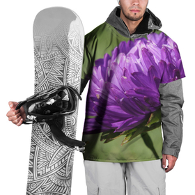 Накидка на куртку 3D с принтом Фиолетовая астра в Петрозаводске, 100% полиэстер |  | астра | дача | красота | лепесток | лето | огород | природа | растение | участок | фазенда | фиолет | фиолетовый | цветение | цветовод | цветоводство | цветок | цветы