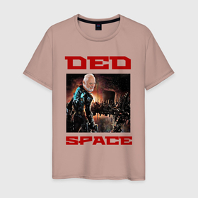 Мужская футболка хлопок с принтом DED SPACE , 100% хлопок | прямой крой, круглый вырез горловины, длина до линии бедер, слегка спущенное плечо. | dead space | ded space | гильдия | гильдия дед | дед | дед спейс