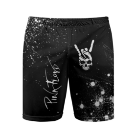 Мужские шорты спортивные с принтом Pink Floyd и рок символ на темном фоне в Курске,  |  | 