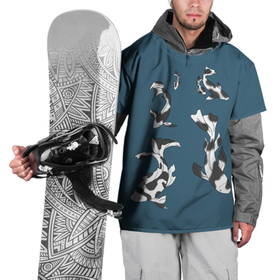 Накидка на куртку 3D с принтом Рыбки Кои с двух сторон в Кировске, 100% полиэстер |  | Тематика изображения на принте: carp | koi | sakura | инь и янь | карпы | кои | рыба | сакура | японский стиль