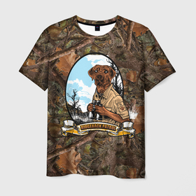 Мужская футболка 3D с принтом Собачий патруль: охотник в Курске, 100% полиэфир | прямой крой, круглый вырез горловины, длина до линии бедер | охотник | охотничья собака | пес | собака | собачий патруль