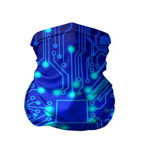Бандана-труба 3D с принтом Цветная микросхема в Белгороде, 100% полиэстер, ткань с особыми свойствами — Activecool | плотность 150‒180 г/м2; хорошо тянется, но сохраняет форму | Тематика изображения на принте: beautiful | blue | chip | color | luminous board | neon | wiring diagram | красивый | неон | светящаяся плата | синий | цветной | чип | электросхема