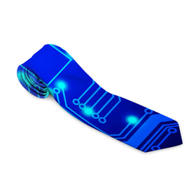 Галстук 3D с принтом Цветная микросхема в Тюмени, 100% полиэстер | Длина 148 см; Плотность 150-180 г/м2 | beautiful | blue | chip | color | luminous board | neon | wiring diagram | красивый | неон | светящаяся плата | синий | цветной | чип | электросхема