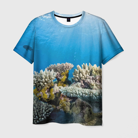 Мужская футболка 3D с принтом Кораллы в тропических водах индийского океана в Курске, 100% полиэфир | прямой крой, круглый вырез горловины, длина до линии бедер | bottom | coral | fish | ocean | tropics | дно | коралл | океан | рыба | тропики