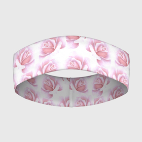 Повязка на голову 3D с принтом Нежные розы  паттерн в Курске,  |  | flowers | petals | pink | roses | seamless pattern | лепестки | нежность | паттерн | роза | розовый | розы | цветы