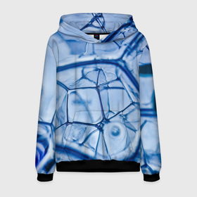 Мужская толстовка 3D с принтом Абстрактная синяя ледяная броня в Новосибирске, 100% полиэстер | двухслойный капюшон со шнурком для регулировки, мягкие манжеты на рукавах и по низу толстовки, спереди карман-кенгуру с мягким внутренним слоем. | 3d | 3д | abstraction | armor | art | artwork | colorful | colors | graphics | ice | patterns | surrealism | sweethuman | sweethumen | water | абстракция | арт | броня | вода | графика | искусство | лёд | разноцветный | сюрреализм | узоры | цвета