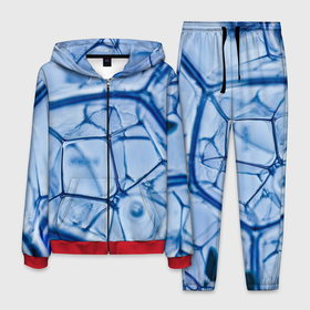 Мужской костюм 3D с принтом Абстрактная синяя ледяная броня в Тюмени, 100% полиэстер | Манжеты и пояс оформлены тканевой резинкой, двухслойный капюшон со шнурком для регулировки, карманы спереди | 3d | 3д | abstraction | armor | art | artwork | colorful | colors | graphics | ice | patterns | surrealism | sweethuman | sweethumen | water | абстракция | арт | броня | вода | графика | искусство | лёд | разноцветный | сюрреализм | узоры | цвета