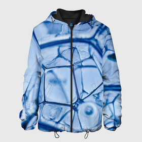 Мужская куртка 3D с принтом Абстрактная синяя ледяная броня в Новосибирске, ткань верха — 100% полиэстер, подклад — флис | прямой крой, подол и капюшон оформлены резинкой с фиксаторами, два кармана без застежек по бокам, один большой потайной карман на груди. Карман на груди застегивается на липучку | 3d | 3д | abstraction | armor | art | artwork | colorful | colors | graphics | ice | patterns | surrealism | sweethuman | sweethumen | water | абстракция | арт | броня | вода | графика | искусство | лёд | разноцветный | сюрреализм | узоры | цвета