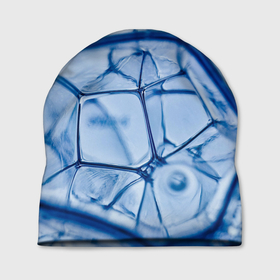 Шапка 3D с принтом Абстрактная синяя ледяная броня в Курске, 100% полиэстер | универсальный размер, печать по всей поверхности изделия | 3d | 3д | abstraction | armor | art | artwork | colorful | colors | graphics | ice | patterns | surrealism | sweethuman | sweethumen | water | абстракция | арт | броня | вода | графика | искусство | лёд | разноцветный | сюрреализм | узоры | цвета