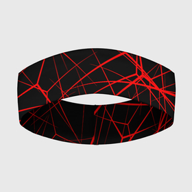 Повязка на голову 3D с принтом Intersecting red rays в Белгороде,  |  | horizontal | intersection | minimalist | parallel | red | stripe | vertical | вертикальный | горизонтальный | красный | минималистский | параллельный | пересекающийся | пересечение | полоса