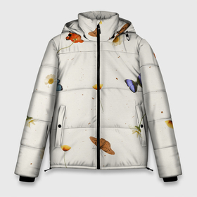 Мужская зимняя куртка 3D с принтом Разноцветные Цветы и Бабочки в Курске, верх — 100% полиэстер; подкладка — 100% полиэстер; утеплитель — 100% полиэстер | длина ниже бедра, свободный силуэт Оверсайз. Есть воротник-стойка, отстегивающийся капюшон и ветрозащитная планка. 

Боковые карманы с листочкой на кнопках и внутренний карман на молнии. | butt | butterflie | flowers | fruits | summer | бабочка | бабочки | букет | лето | природа | сад | садоводство | флора | фрукты | цветы