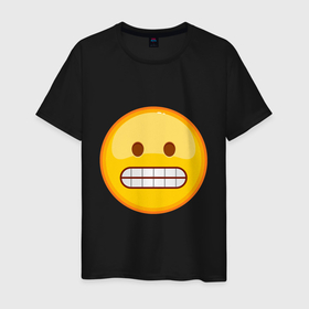 Мужская футболка хлопок с принтом Эмодзи Гримаса , 100% хлопок | прямой крой, круглый вырез горловины, длина до линии бедер, слегка спущенное плечо. | Тематика изображения на принте: emoji | smile | гримаса | смайл | смайлик | эмоджи | эмодзи