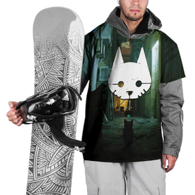 Накидка на куртку 3D с принтом Бродяга во дворе , 100% полиэстер |  | cat | game | games | бездомный | бродяга | игра | игры | кот | котёнок | стрей | стрэй