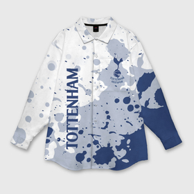 Мужская рубашка oversize 3D с принтом Tottenham Hotspur Брызги красок в Белгороде,  |  | 