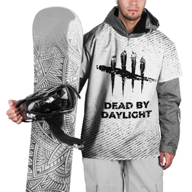 Накидка на куртку 3D с принтом Dead by Daylight с потертостями на светлом фоне в Екатеринбурге, 100% полиэстер |  | 