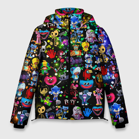 Мужская зимняя куртка 3D с принтом Персонажи из разных игр в Тюмени, верх — 100% полиэстер; подкладка — 100% полиэстер; утеплитель — 100% полиэстер | длина ниже бедра, свободный силуэт Оверсайз. Есть воротник-стойка, отстегивающийся капюшон и ветрозащитная планка. 

Боковые карманы с листочкой на кнопках и внутренний карман на молнии. | Тематика изображения на принте: 5 ночей с фредди | among us | bendy | bendy and the ink machine | five nights at freddys | haggy waggy | hollow k | poppy playtime | security breach | sonic | амонг ас | бенди | кисси мисси | попи плей тайм | поппи плейтайм | соник | хагги вагги