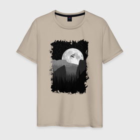 Мужская футболка хлопок с принтом Короткий путь в Кировске, 100% хлопок | прямой крой, круглый вырез горловины, длина до линии бедер, слегка спущенное плечо. | 
