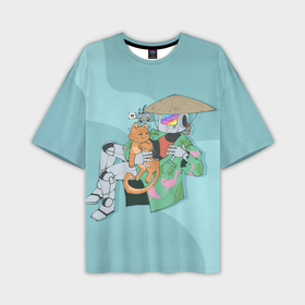 Мужская футболка oversize 3D с принтом Бродяга с друзьями ,  |  | Тематика изображения на принте: b 12 | cat | game | games | guardian | б 12 | бездомный | бродяга | игра | игры | кот | котёнок | стрей | стрэй | хранитель