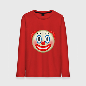 Мужской лонгслив хлопок с принтом Эмодзи Клоун в Санкт-Петербурге, 100% хлопок |  | clown | emoji | smile | клоун | смайл | смайлик | эмоджи | эмодзи