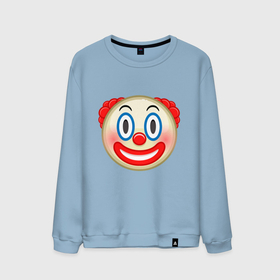 Мужской свитшот хлопок с принтом Эмодзи Клоун в Белгороде, 100% хлопок |  | clown | emoji | smile | клоун | смайл | смайлик | эмоджи | эмодзи