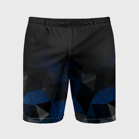Мужские шорты спортивные с принтом Черно синий  геометрический в Курске,  |  | abstract | black | black and blue | blue | geometric | gradient | gray | ombre | polygonal | triangles | абстрактный | геометрический | градиент | омбре | полигональный | серый | синий | треугольники | черно синий | черный | черный и синий