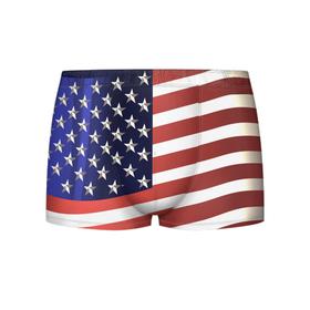 Мужские трусы 3D с принтом Американский флаг: блестящие звезды и полоски в Курске, 50% хлопок, 50% полиэстер | классическая посадка, на поясе мягкая тканевая резинка | америка | блестящий | звезды | красный | перламутровый | полоска | синий | сша | флаг