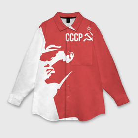 Мужская рубашка oversize 3D с принтом СССР Владимир Ильич Ленин в Белгороде,  |  | 