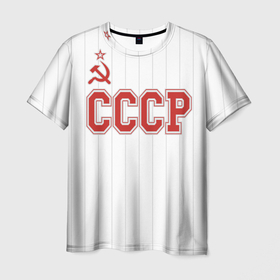 Мужская футболка 3D с принтом СССР   Союз Советских Социалистических Республик в Белгороде, 100% полиэфир | прямой крой, круглый вырез горловины, длина до линии бедер | 
