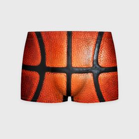 Мужские трусы 3D с принтом Баскетбольный мяч текстура в Тюмени, 50% хлопок, 50% полиэстер | классическая посадка, на поясе мягкая тканевая резинка | Тематика изображения на принте: ball | basketball | баскетбол | баскетбольный мяч | спорт