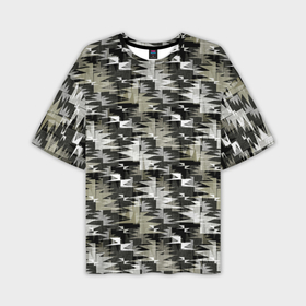 Мужская футболка oversize 3D с принтом Абстрактный камуфляжный геометрический узор в Екатеринбурге,  |  | abstract | brown | camouflage | dark | gray | green | khaki | militarism | military | monochrome | protective | swamp | абстрактный | болотный | военный | защитный | зеленый | камуфляжный | коричневый | милитаризм | монохромный | серый | темный | хаки