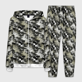 Мужской костюм 3D с принтом Абстрактный камуфляжный геометрический узор в Тюмени, 100% полиэстер | Манжеты и пояс оформлены тканевой резинкой, двухслойный капюшон со шнурком для регулировки, карманы спереди | abstract | brown | camouflage | dark | gray | green | khaki | militarism | military | monochrome | protective | swamp | абстрактный | болотный | военный | защитный | зеленый | камуфляжный | коричневый | милитаризм | монохромный | серый | темный | хаки