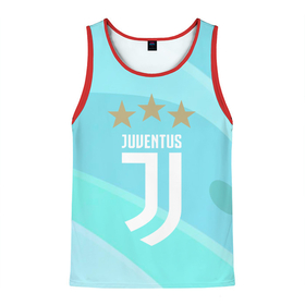 Мужская майка 3D с принтом Juventus Голубая Абстракция в городе Новоалтайск, 100% полиэстер | круглая горловина, приталенный силуэт, длина до линии бедра. Пройма и горловина окантованы тонкой бейкой | Тематика изображения на принте: 