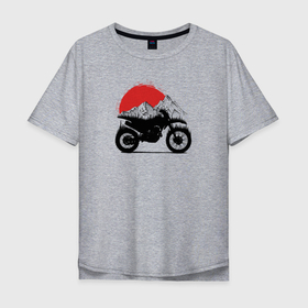 Мужская футболка хлопок Oversize с принтом Мотоциклы и эндуро , 100% хлопок | свободный крой, круглый ворот, “спинка” длиннее передней части | 