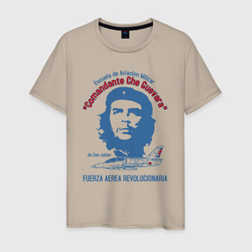 Мужская футболка хлопок с принтом Академия ВВС Кубы , 100% хлопок | прямой крой, круглый вырез горловины, длина до линии бедер, слегка спущенное плечо. | 