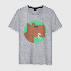 Мужская футболка хлопок с принтом Милая капибара в круге в Тюмени, 100% хлопок | прямой крой, круглый вырез горловины, длина до линии бедер, слегка спущенное плечо. | abstraction | animal | capybara | colors | meme | memes | surrealism | sweethuman | sweethumen | абстракция | арт | графика | животное | искусство | капибара | мем | мемы | разноцветный | сюрреализм | узоры | цвета